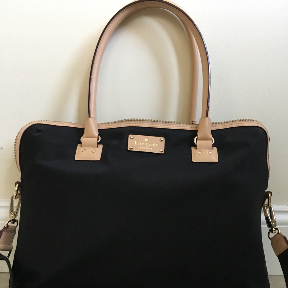 Kate Spade Laptop Bag Tan & Black